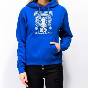 Medium obey royal blue hoodie